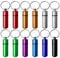 12 Stück Pillendose Schlüsselanhänger,Mini Aluminium Pillenbox Wasserdichte Schlüsselring Pillenflasche Klein Kapsel Pillendose für Reise Camping(Rot Silber Gold Grün Blau Lila Schwarz)