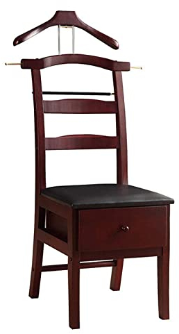 RONGJJ Klappbar Herrendiener Für Schlafzimmer, Garderobenständer Holz Kleiderleiter.de Kleiderstuhl Massivholz Eiche, Ankleidezimmer Möbel, Kleiderbutler Freistehend