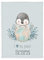 Herding babybest Kuscheldecke, Personalisiert mit Namen, Pinguin, 75 x 100 cm