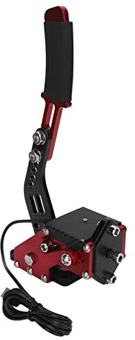 Vikye USB Handbremse Klemme, 64 Bit PC USB Linear Game Handbremse, Rot Schwarz SIM Kompatibel mit Logitech G27 G25 G29 T500 T300 FANATECOSW LFS dirt