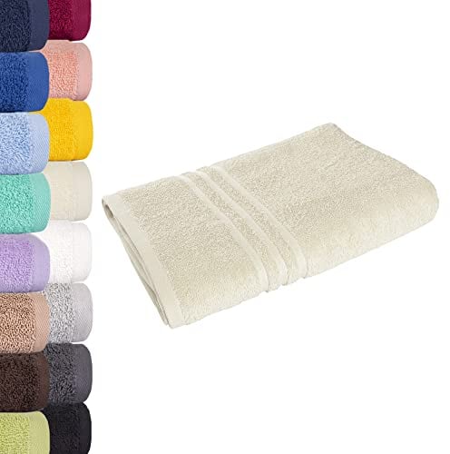 Lavea Saunatuch Saunahandtuch 80x200cm - Creme, 500gr/m², 100% Baumwolle