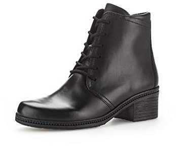 Gabor Damen Schnürstiefeletten, Frauen Schnürboots,Wechselfußbett,Best Fitting,Warmfutter,Stiefel,Bootee,Booties,schwarz,37.5 EU / 4.5 UK