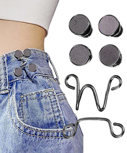Hosenbunderweiterung Für Damen Und Herren, Hosenbunderweiterung Knopf Taille Extender Elastischen Metall Knopf Bund Expander Jeans Einziehbare Knöpfe, Für Jeans, Hose, Anzughose, Rock
