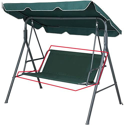 Ersatz-Schaukel Sitzbezug für Hollywoodschaukel, Sitzbezug für Gartenstuhl, für den Außenbereich 2- und 3-Sitzer 168 x 56 x 56 cm, Grün