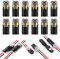 flintronic 2-Polig Kabel Steckverbinder Stecker, 12 Stück Auto Stecker Steckverbindung Steckverbinder, 18-24AWG Draht-Schnellspleiß-Steckverbinder Kabel Crimp Anschluss, Wasserdicht Kabelverbinder