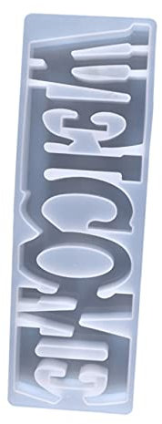 CIMAXIC Willkommensbuchstaben Silikonform Gießform für Kreative Projekte Diy Bastelbedarf Silikon Gießformen für Tischdekoration und Türschilder Design Formen Geeignet für Epoxidharz und Andere