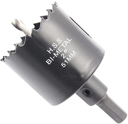 Scie cloche 51mm LAIWEI Tête de scie cloche circulaire HSS, épaisseur 1.8 mm, profondeur de coupe jusqu'à 38mm, convient pour le bois, le plastique, les plaques de plâtre et tube rond