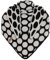 KNIT FACTORY - Dreiecksschal Liva - Damen Strickschal mit Wolle - Gestrickten Schal mit Punkt-Muster - Hochwertige Qualität - XXL Schal - 180x75 cm - Schwarz/Beige