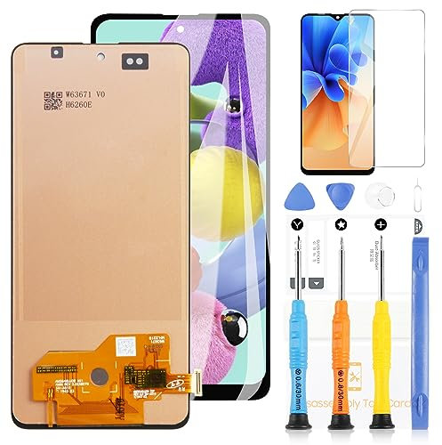 LADYSON Écran LCD pour Samsung Galaxy A51 A515F SM-A515F/DS A515F/DS A515F Écran LCD Écran Tactile Assemblée Remplacement Verre Digitizer avec Outils(INCELL Noir)