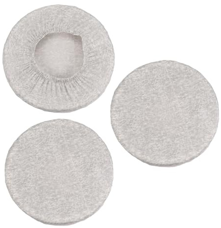 PATIKIL 3 Pack Hocker Bezüge Rund für Durchmesser 12-14 Stuhl Grau | Elastische Barhocker Abdeckung Waschbares Sitzkissen