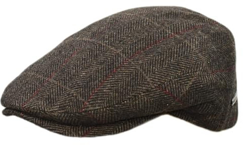 Melegari Bonnet classique avec cache-oreilles et coprinuca | Pinerolo | Homme/Femme | Made in Italy, marron foncé, 60 cm
