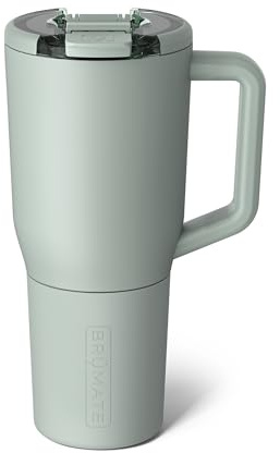 BrüMate Müv - 35oz 100% Leak Proof Insulated Coffee Mug with Handle & Lid - Stainless Steel Coffee Travel Mug - Double Walled Coffee Cup (Sage)