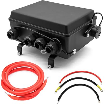 MADAT 500A 12V Winch Solenoid Relay Control Contactor Box for 8000lbs-17000lbs Waterproof Pre-Wired Electric Winch Controller Case for ATV UTV SUV 4x4 Vehicles (No Relay, Box Only)