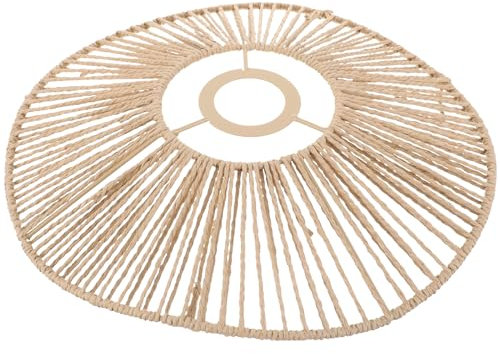 Hemobllo Lustre Salon Abat-Jour Plafond E27, Abat-Jour En Rotin Simulé, DéCoration IntéRieure Pour Salon, Salle à Manger, Café, Mariage, ThèMe Rustique