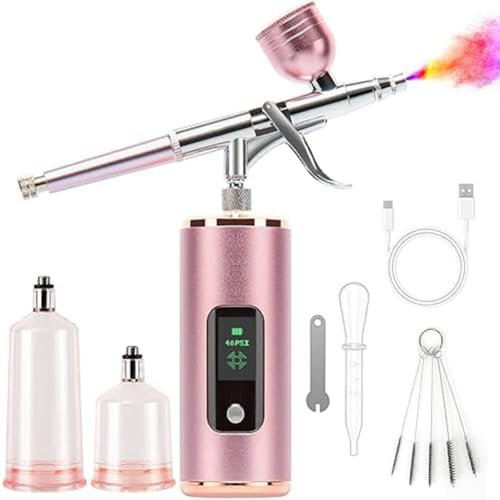 TsoLay 46 PSI Airbrush Set with Compressor Suitable for Model Paint, Tattoo, Manicure, Cosmetics Set Kit