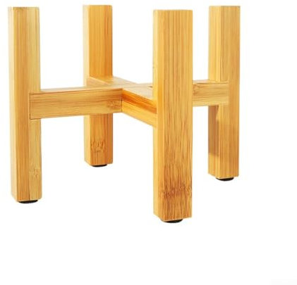Soporte de flores, estante de madera para plantas en maceta, soporte para plantas de interior, estante de exhibición de macetas de cuatro patas (L)
