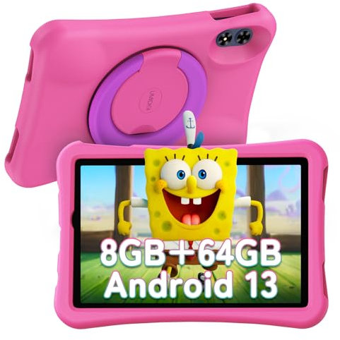 UMIDIGI Tablet per bambini da 10,1 pollici, Android 13, G2, tablet per bambini a partire da 3 anni, 8 GB (4 + 4) RAM+64 GB ROM/1 TB, protezione per gli occhi 1280 x 800 HD, WiFi6, 6000 mAh 8 MP + 8 MP