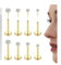 YADOCA 316L Chirurgenstahl Tragus Hypoallergen Nasenpiercings 14K Gold Push-in Ohr Medusa Labret Lippe Conch Helix Schmuck 20G 18G