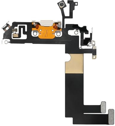 Risidamoy Charging Port Replacement for iPhone 12 Mini White Dock Connector Fix USB Charge Repair Headphone Jack Flex Cable Microphone Antenna Assembly for A2176, A2398, A2399, A2400