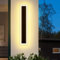 FTL 60CM LED Lange Wandleuchte Aussen, Acryl Außenwandleuchten 18W Moderne Lange Wandlampe Aussen,Schwarz LED Gärten Aussenlampe Wand IP65 Wasserdicht für Balkon, Garage, Villa, Warmweiß 3000K