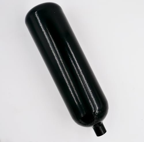 HighTechDiving Bouteille en acier / bouteille de plongée 2 litres 232 bar 100 mm M18 x 1,5 mm sans valve Noir