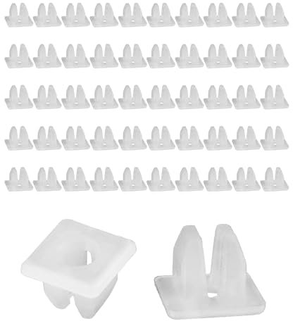 Flaconi 50 Pièces Oeillets de Vis Véhicule Insérer des Écrous en Plastique,pour Trou Carré 7x7 mm,Expansibles Clip de Fixation en Plastique,pour Voitures,Camping-Cars,SUV,Camions