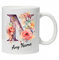 Personalised Mug Cup Watercolour Beautiful Floral Initial Name Tea Coffee Boxed Gift Christmas Gifts for Her Drinkware Ceramic (Letter N)