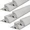 Jandei Profil für die Integration von LED-Streifen in Gips oder Gipskarton, Anbringung in Ecken, aus grauem Aluminium, inklusive halbtransparentem Diffusor – Packung mit 6 Profilen x 1 m