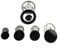Feeshoppher Gas Burner Crown and Flame Cap Kits Metal Gas Oven Stove Cap Kits Oven Cooker Hob Gas Burner Sets for Stoves Crown Flame Cover Replacement Part(Flat)