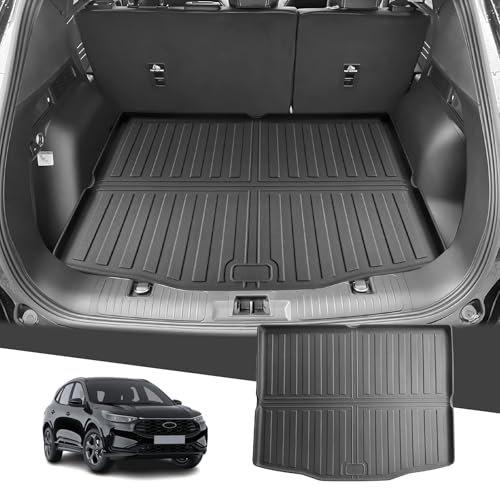 LUWU Kompatibel mit Ford Kug-a 3 MK3 ST Line 2020-2024 2025 Kofferraum Schutzmatte Antirutschmatte Kug-a 3 III TPE Kofferraumwanne Wasserdicht Anti-Staub Auto Zubehör