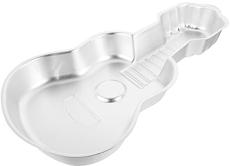 LIFKOME Plattenspieler Gitarrenform Backform aus Aluminiumlegierung Umweltfreundlich und Leicht zu Entformen Kreative Kuchenbackform als Einzugsgeschenk für Besondere Anlässe