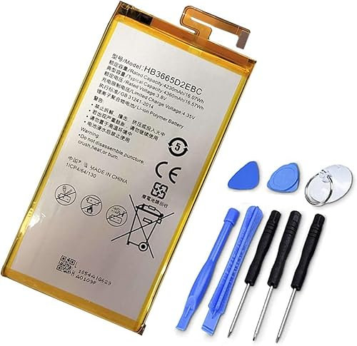 4360mAh 16.57Wh HB3665D2EBC Replacement Laptop Battery Compatible for Huawei P8 MAX 4G W0E13 T40 P8MAX with Tools