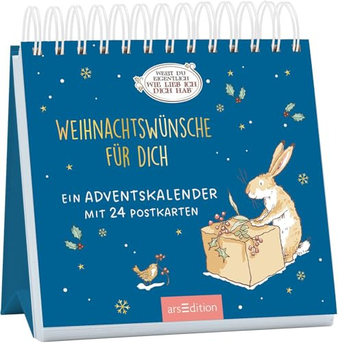 Postkarten-Adventskalender. Weißt du eigentlich, wie lieb ich dich hab? Weihnachtswünsche für dich: Ein Adventskalender mit 24 Postkarten | ... weihnachtlichen Postkarten zum Verschicken