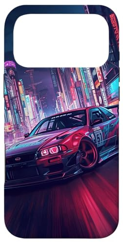 Hülle für iPhone 17 Pro Max Oldtimer JDM Legend Drift-Rennwagen Tokyo Skyline bei Nacht