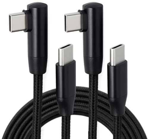 2PCS Usb C Auf Usb C Kabel 50cm Mit 90 Grad Winkelstecker, Robustes Kabel Gewinkelt Für Schnelles Laden Und Stabile Datenübertragung, Flexibles Usb C Kabel 90 Grad Für Gaming, Navigation Und All