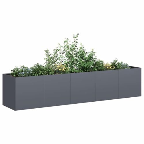 Generico Fioriera Antracite 200x40x40 cm Acciaio Laminato a Freddo,Casa e Giardino,Prato e Giardino,Giardinaggio,Vasi e fioriere-860684