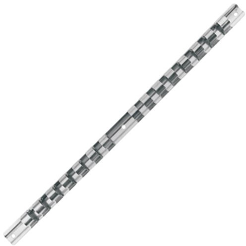 Alkan 1/4 Nusshalter 420 mm Aufsteckschiene 15 Clips | Aufsteckschiene/Klemmleiste mit 15 verschiebbaren Clips für 1/4 Vierkant-Nüsse, Ordnung für Stecknüsse