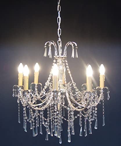 Casa Padrino Barock Kristall Kronleuchter 8-Flammig Silber - Hängeleuchte Lüster Hängelampe Deckenlampe