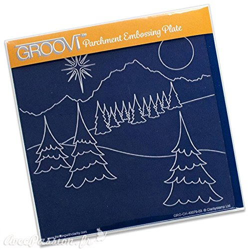Groovi Briefmarken, Pergamentpapier, A5, Square – Winterlandschaft