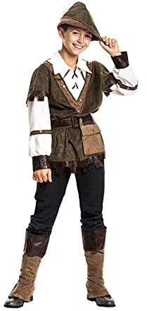 Kostümplanet® Robin Hood Kostüm Kinder Jungen Kinder-Kostüm Set Faschingskostüm Mittelalter Verkleidung Karneval Jäger Bogenschütze Größe 128