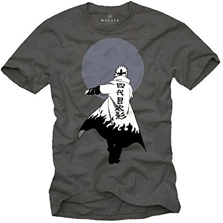 Anime T Shirt - Ninja Magliette Uomo Manica Corta - Regali Nerd Originali Grigio L