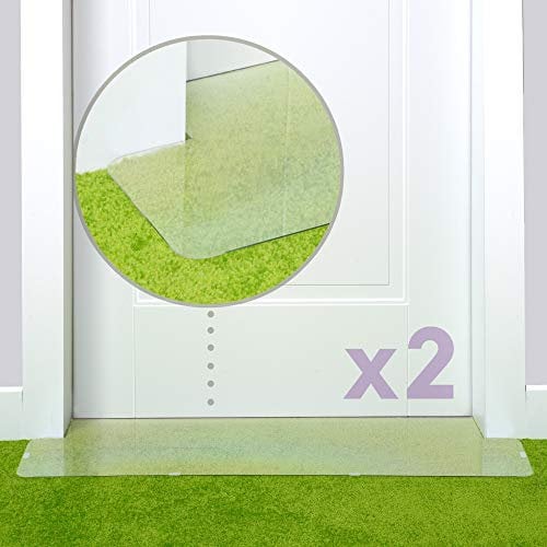 PROTECTO 2-Pack Cat Carpet Protector - 30 Wide Floor Anti Dog Scratching Mat – Clear & Durable Plastic Carpet Scratch Stopper for Pets – Easy to Install Doorway Cat Scratch Protector - Ready to Use