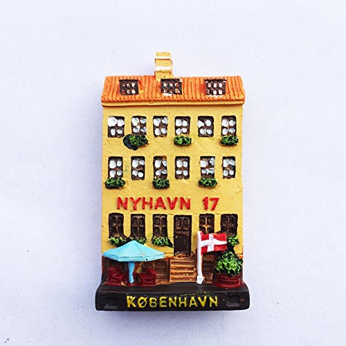 3D-Kühlschrankmagnet, Motiv: Kopenhagen, Dänemark, Souvenir, Geschenk, Dekoration für Zuhause und Küche, Kopenhagen und Dänemark