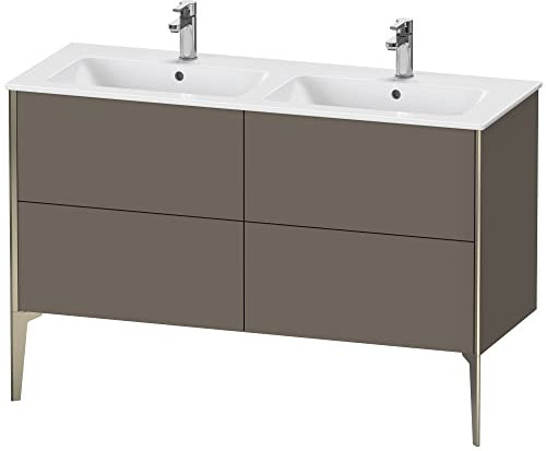 Duravit XViu 4485 Waschtischunterbau stehend, 4 Auszüge, für Doppelwaschtisch ME by Starck 233613, 1280x480 mm, XV44850B190, Farbe: champagner matt/flannel grey sm.