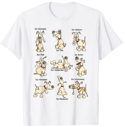 Hunde Yoga Comic T Shirt I Hundefreunde Funshirt T-Shirt