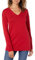 Amazon Essentials Women's Lightweight Long-Sleeved V-Neck Tunic Sweater (Available in Plus Size), Red, XXL