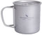 Boundless Voyage Titanium Outdoor Pot con tapa Bail Handle Juego de vaso de botella de agua portátil plegable para acampar (300 ml)