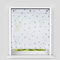 Heichkell Voile Ösen Raffrollo Sterne Muster Transparente Raffgardine mit Haken Feltenrollo ohne Bohren Kinderzimmer Vorhang BxH 100x140cm Weiß-Blau