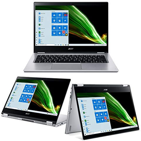 Acer Spin 3 SP314-21-R8WV - Ordenador portátil con procesador AMD Athlon Silver 3050U, RAM de 4 GB, SSD PCIe NVMe de 256 GB, pantalla multitáctil de 14 FHD IPS LED LCD, AMD Radeon, Windows 10 Home