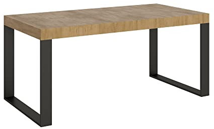 Tecno Ausziehtisch Eiche natur 90 x 180 ausziehbar 284 Gestell anthrazit